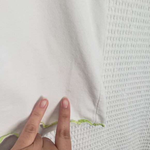 Nike Shirt Girls Large White Dri Fit Loose Fit Athletic Short Sleeve Ruffle Gym - Picture 9 of 16